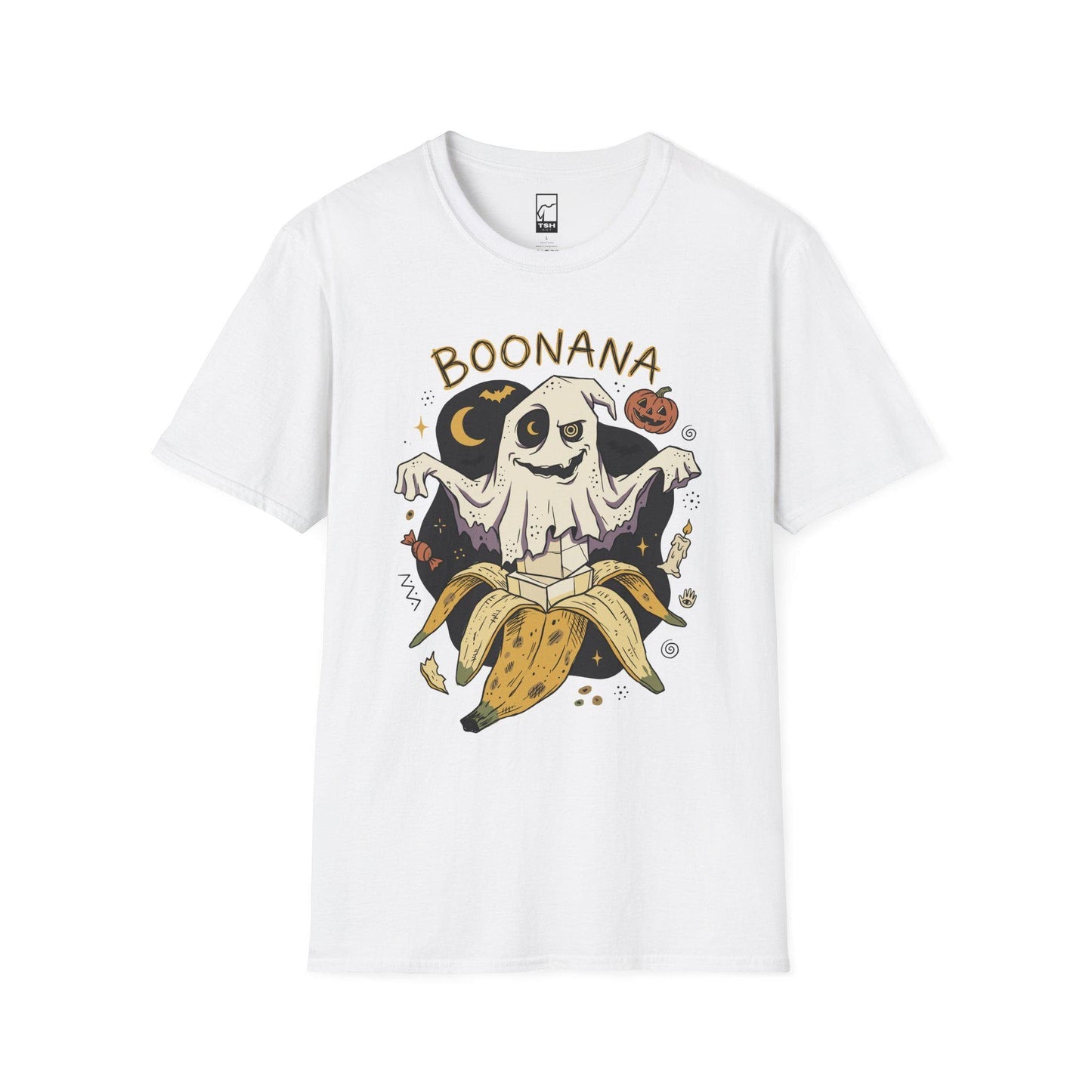Funny Ghost Banana Shirt | Boonana Halloween T Shirt | Cute Spooky Pun Tee | Pumpkin Moon Graphic Tee | Vintage Halloween Tee | Unisex Gift