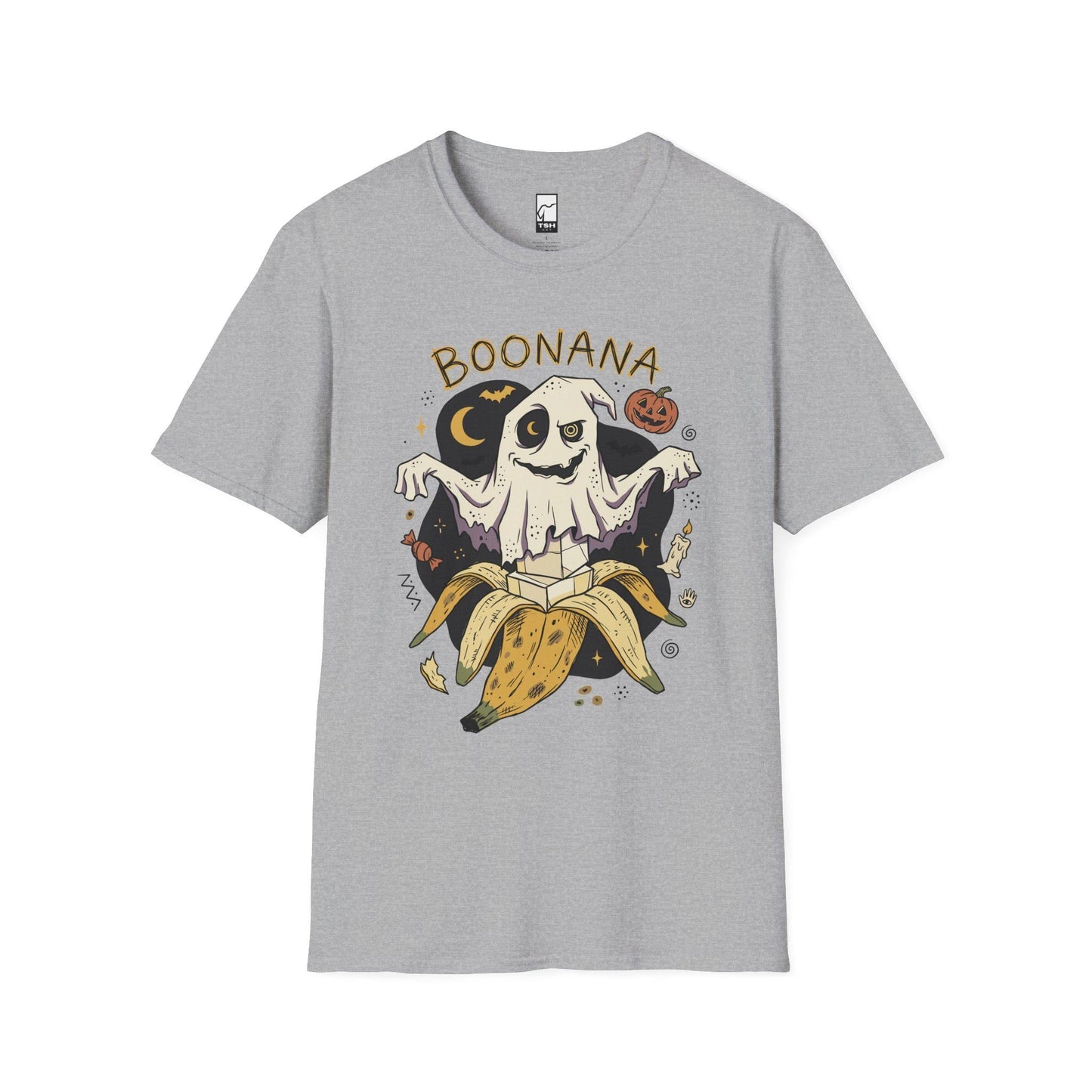 Funny Ghost Banana Shirt | Boonana Halloween T Shirt | Cute Spooky Pun Tee | Pumpkin Moon Graphic Tee | Vintage Halloween Tee | Unisex Gift