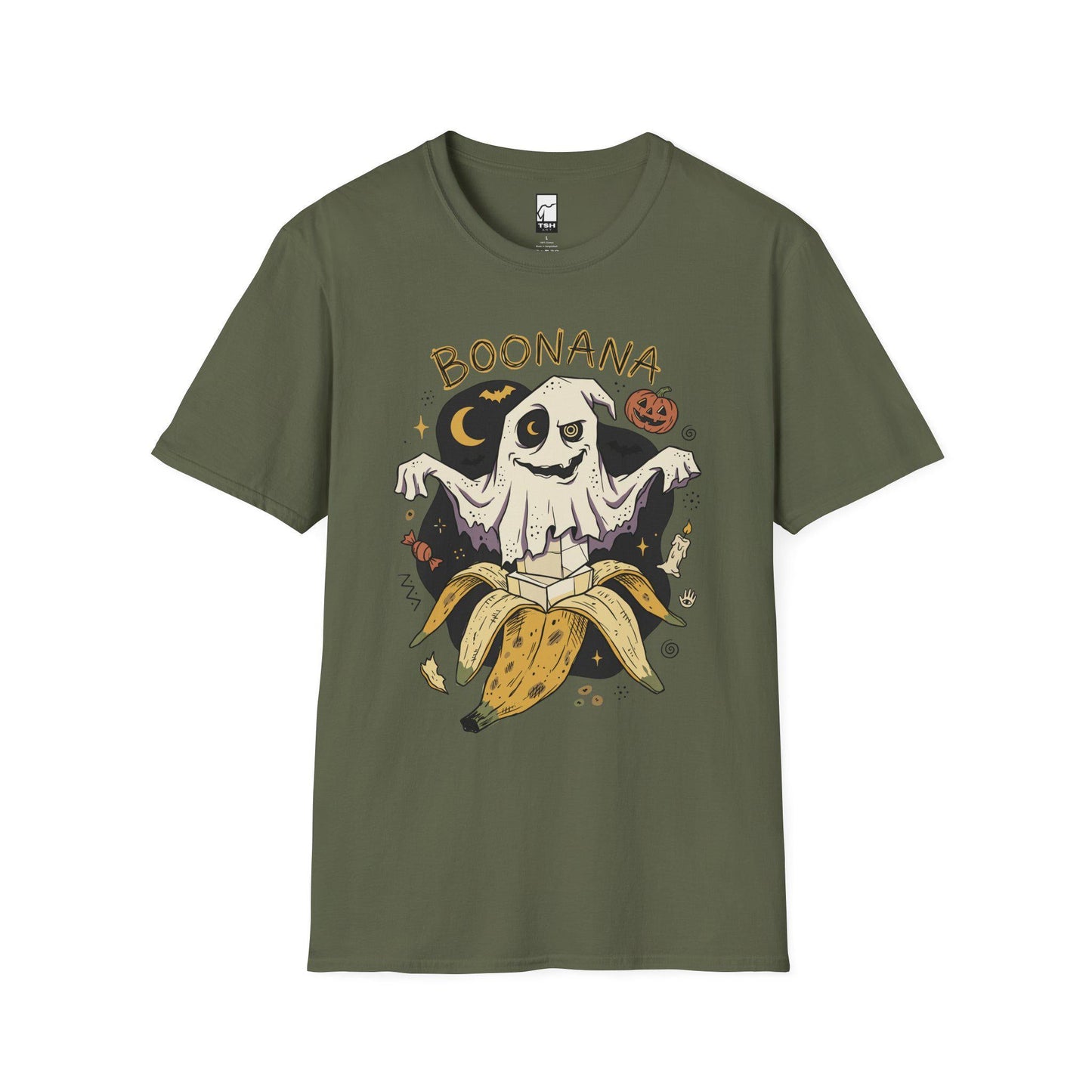Funny Ghost Banana Shirt | Boonana Halloween T Shirt | Cute Spooky Pun Tee | Pumpkin Moon Graphic Tee | Vintage Halloween Tee | Unisex Gift