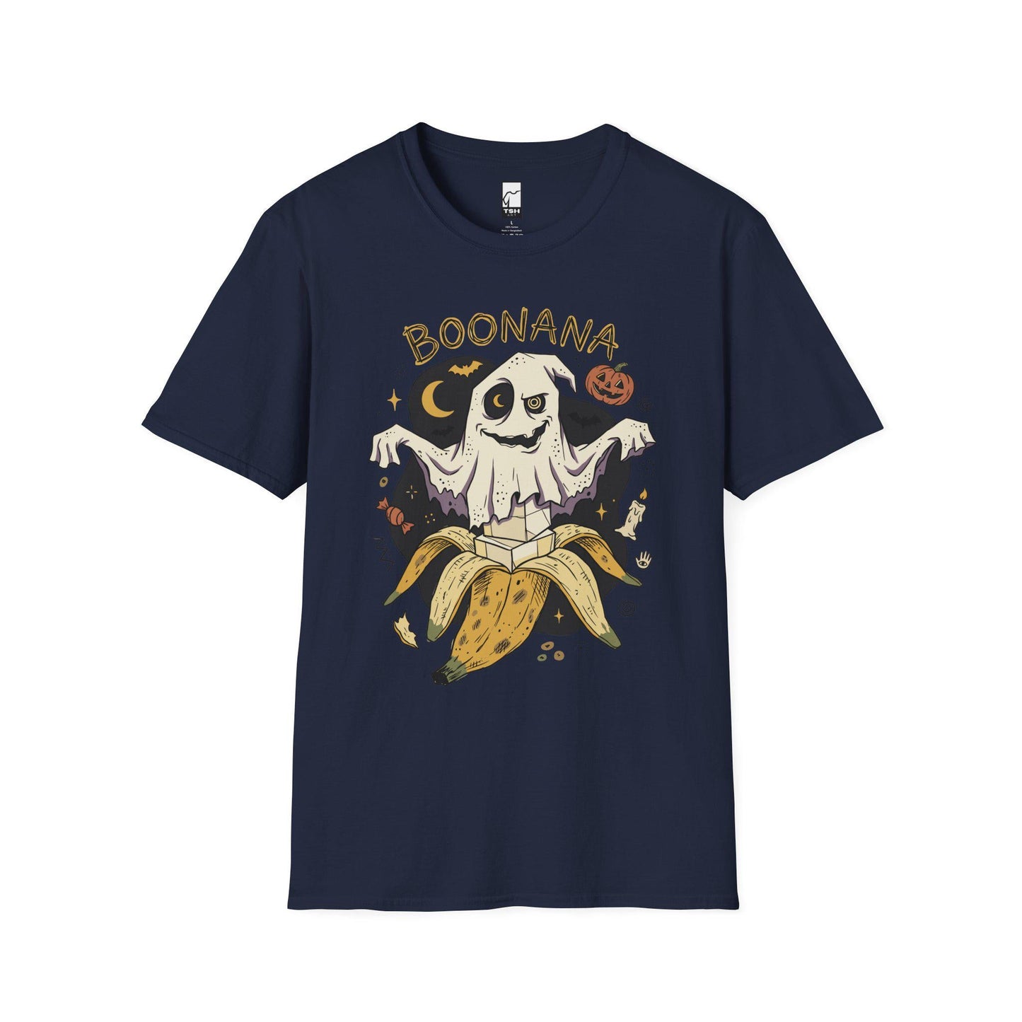 Funny Ghost Banana Shirt | Boonana Halloween T Shirt | Cute Spooky Pun Tee | Pumpkin Moon Graphic Tee | Vintage Halloween Tee | Unisex Gift