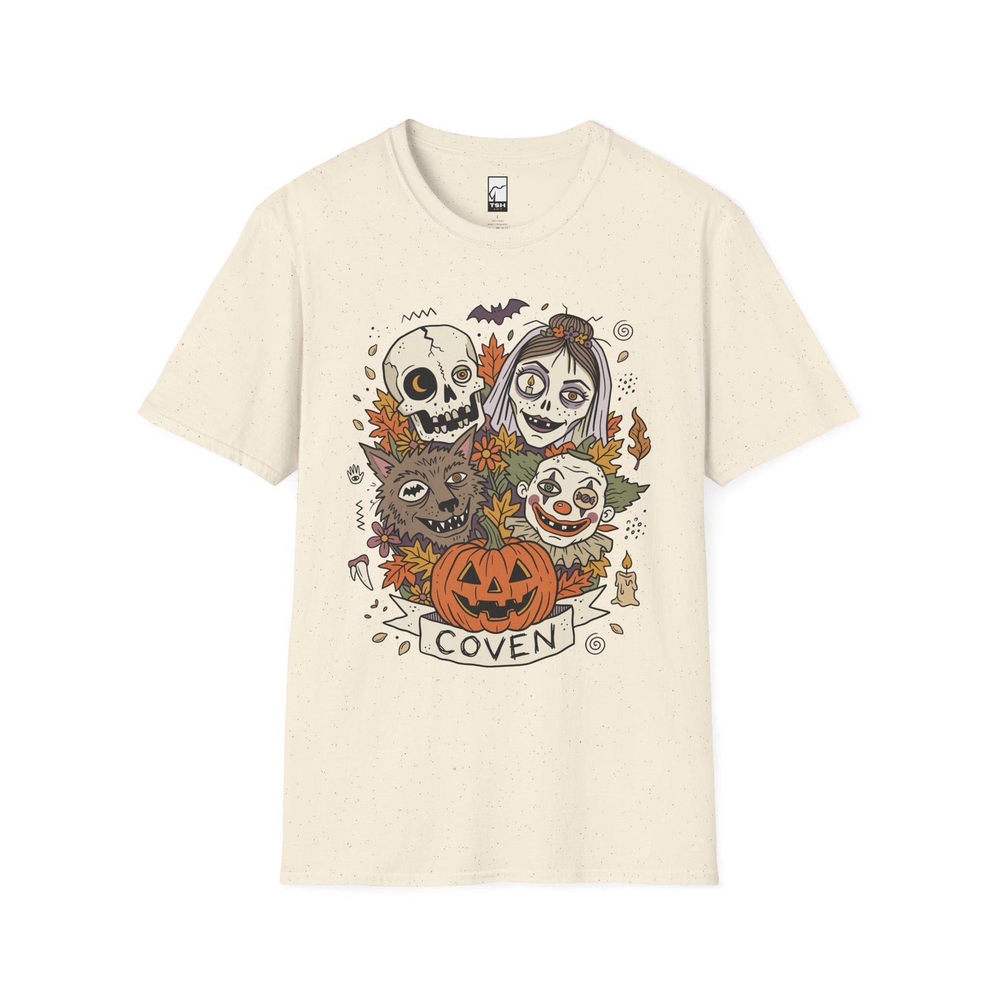 Vintage Halloween Shirt | Skull Werewolf T Shirt | Creepy Clown Witch Tee | Pumpkin Coven Graphic Tee | Retro Horror Tee | Unisex Gift