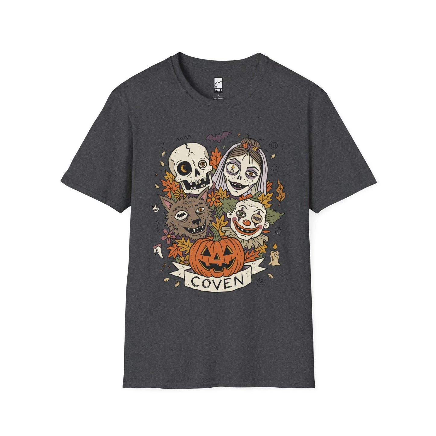 Vintage Halloween Shirt | Skull Werewolf T Shirt | Creepy Clown Witch Tee | Pumpkin Coven Graphic Tee | Retro Horror Tee | Unisex Gift
