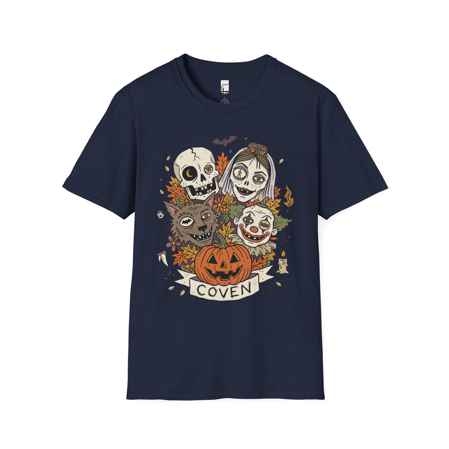 Vintage Halloween Shirt | Skull Werewolf T Shirt | Creepy Clown Witch Tee | Pumpkin Coven Graphic Tee | Retro Horror Tee | Unisex Gift