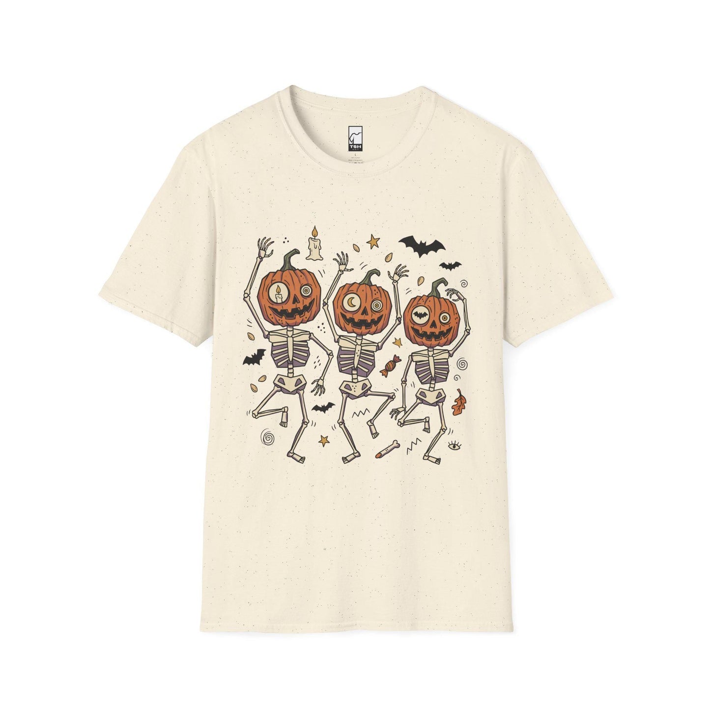 Dancing Pumpkin Skeletons T-Shirt | Halloween Jack-o'-Lanterns