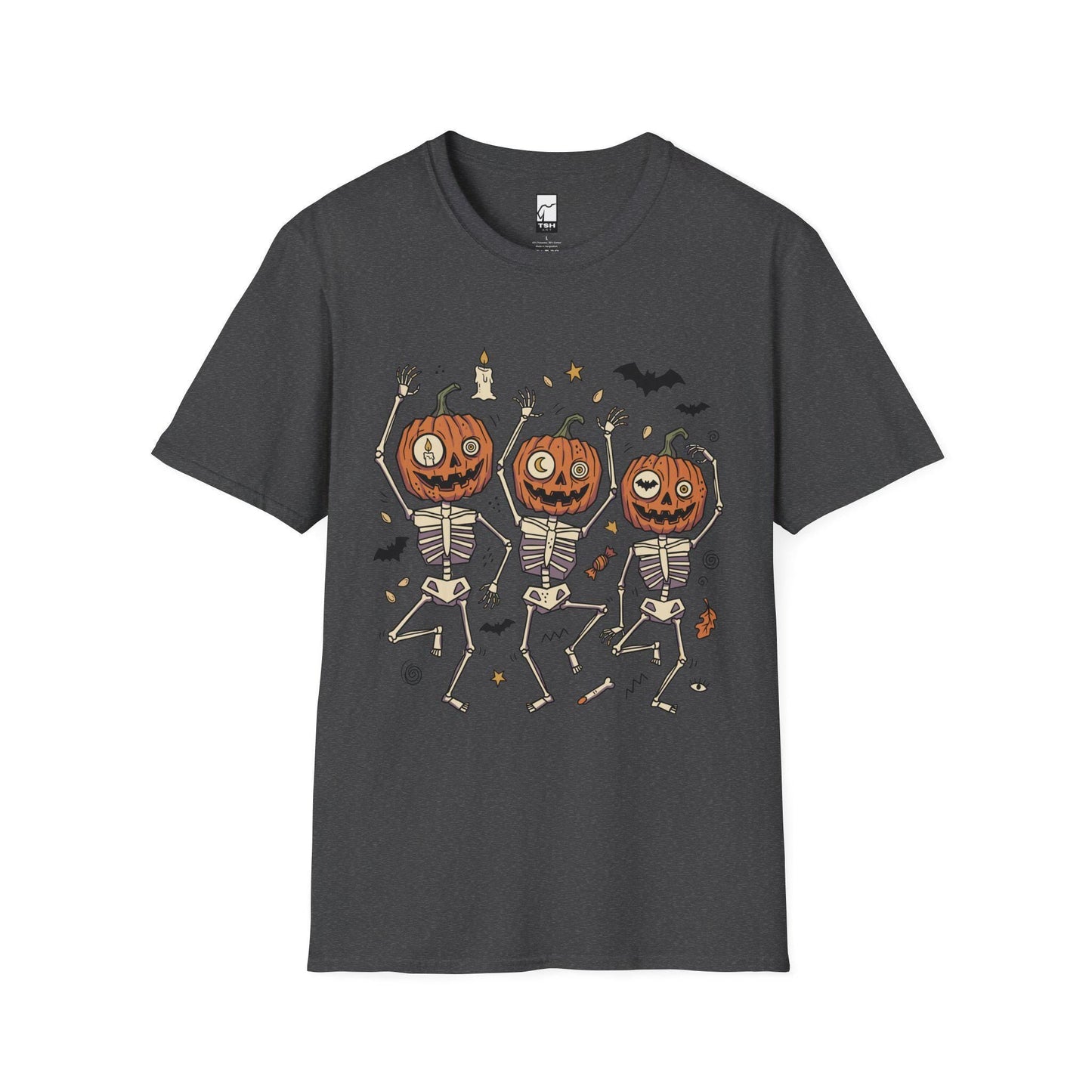 Dancing Pumpkin Skeletons T-Shirt | Halloween Jack-o'-Lanterns
