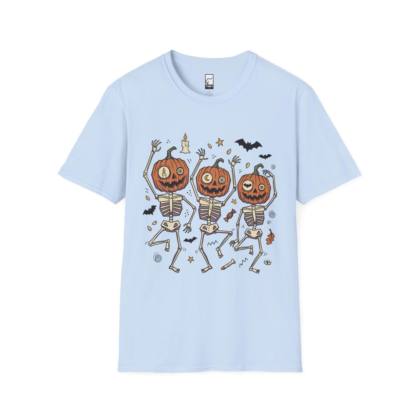 Dancing Pumpkin Skeletons T-Shirt | Halloween Jack-o'-Lanterns
