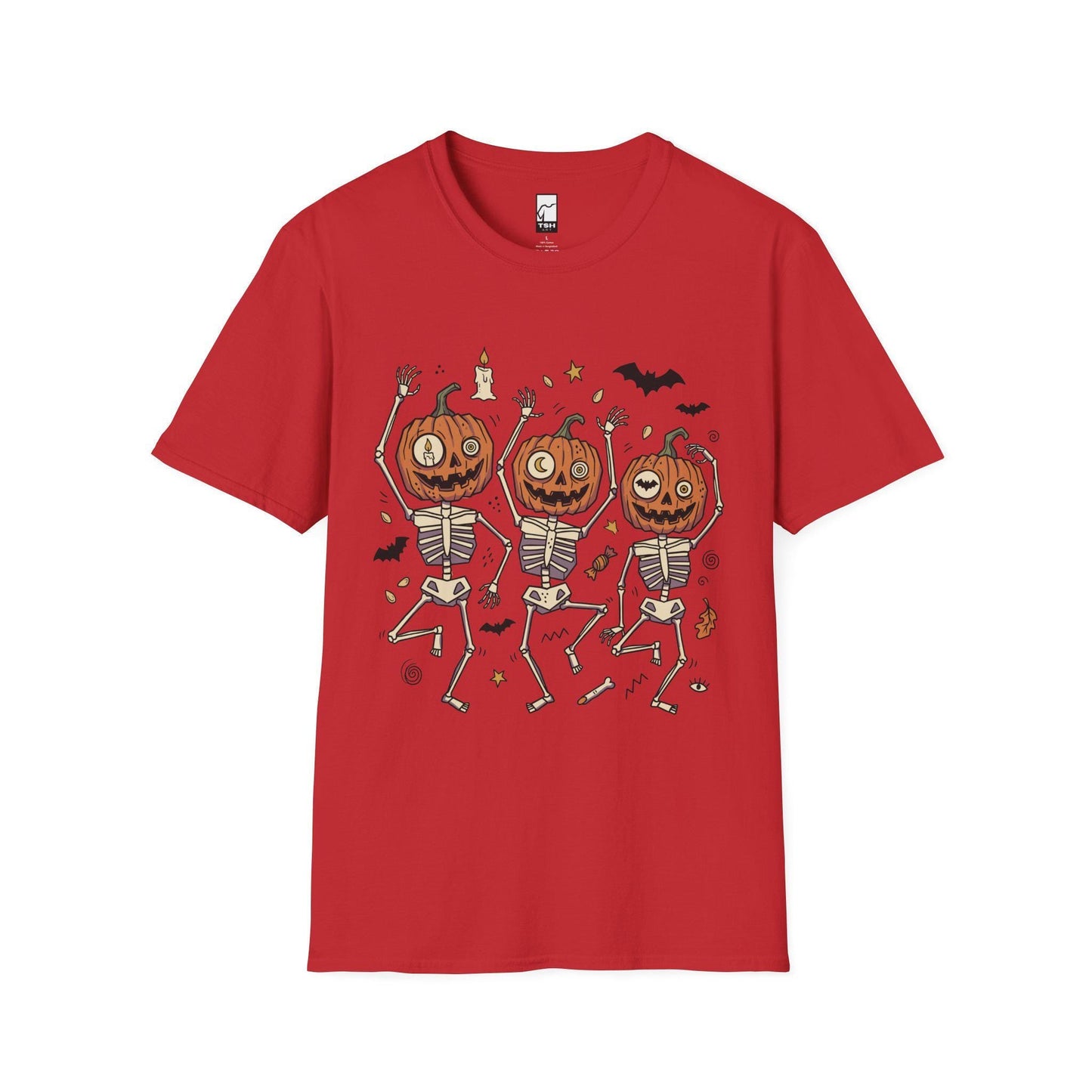 Dancing Pumpkin Skeletons T-Shirt | Halloween Jack-o'-Lanterns