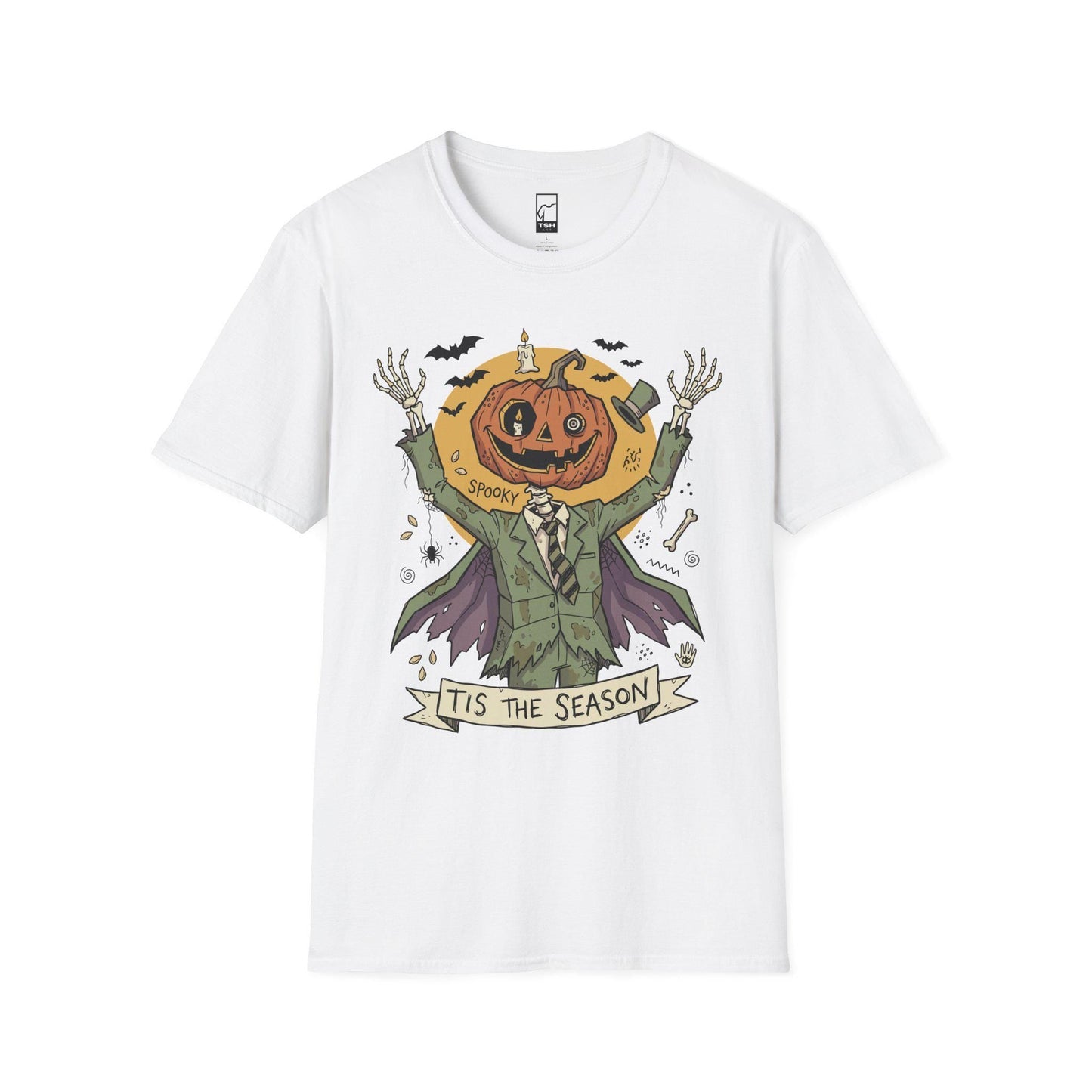Jack O Lantern Scarecrow Shirt | Spooky Pumpkin Tee | Funny Halloween Graphic Tee | Tis The Season Shirt | Retro Fall Tee | Unisex Gift