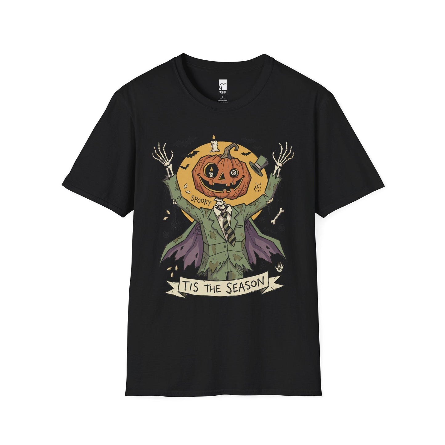 Jack O Lantern Scarecrow Shirt | Spooky Pumpkin Tee | Funny Halloween Graphic Tee | Tis The Season Shirt | Retro Fall Tee | Unisex Gift