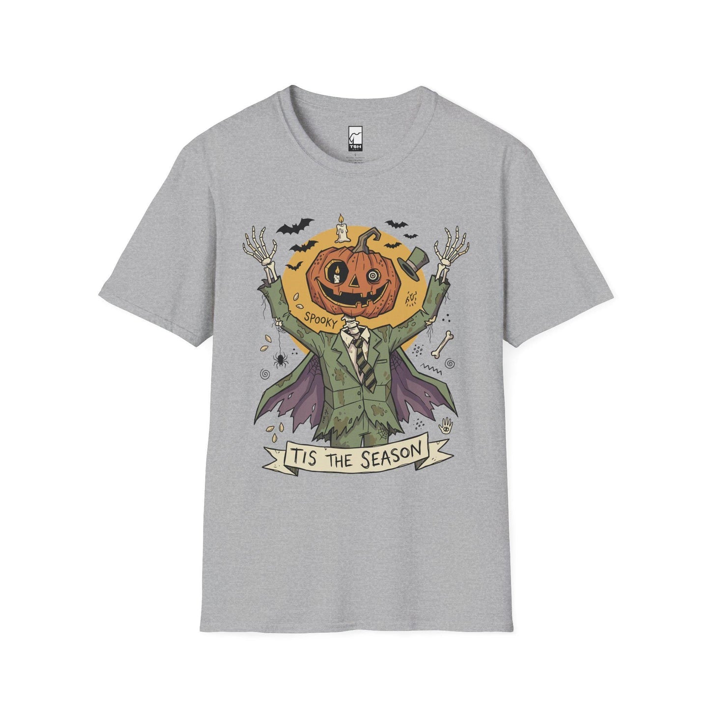 Jack O Lantern Scarecrow Shirt | Spooky Pumpkin Tee | Funny Halloween Graphic Tee | Tis The Season Shirt | Retro Fall Tee | Unisex Gift
