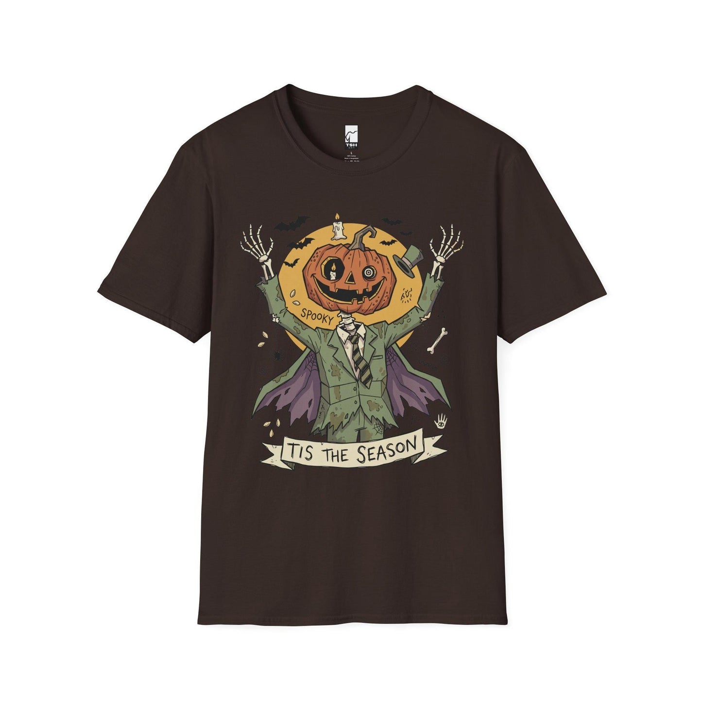 Jack O Lantern Scarecrow Shirt | Spooky Pumpkin Tee | Funny Halloween Graphic Tee | Tis The Season Shirt | Retro Fall Tee | Unisex Gift