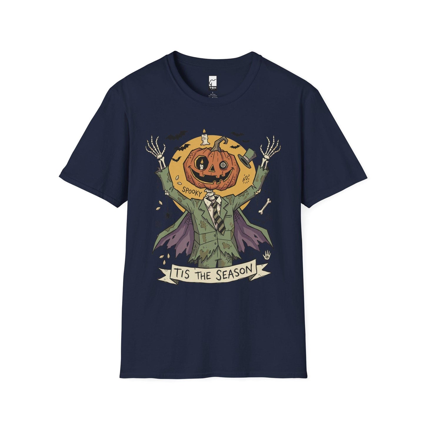 Jack O Lantern Scarecrow Shirt | Spooky Pumpkin Tee | Funny Halloween Graphic Tee | Tis The Season Shirt | Retro Fall Tee | Unisex Gift