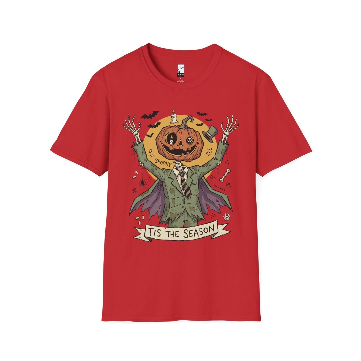 Jack O Lantern Scarecrow Shirt | Spooky Pumpkin Tee | Funny Halloween Graphic Tee | Tis The Season Shirt | Retro Fall Tee | Unisex Gift