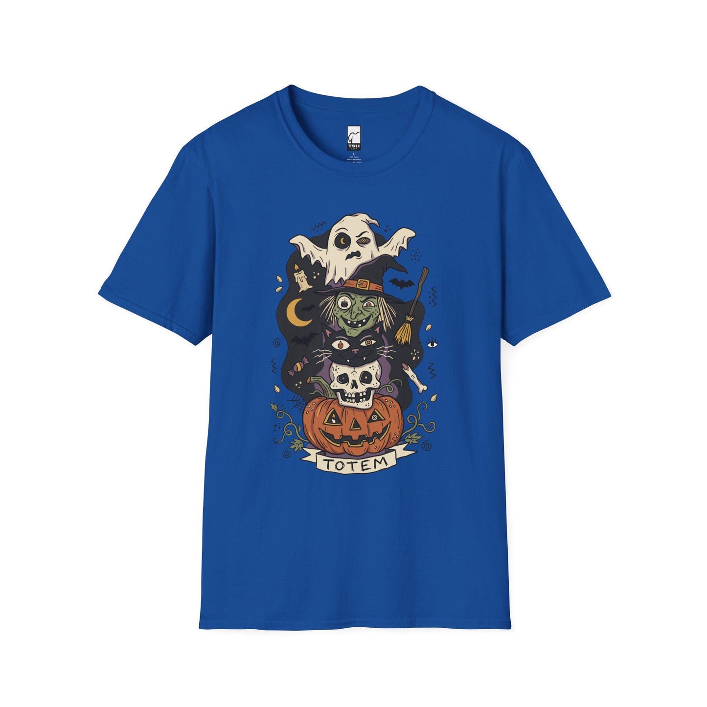 Halloween Witch Shirt | Black Cat Ghost Tee | Jack O Lantern Graphic Tee | Creepy Skull T Shirt | Retro Spooky Season Tee | Unisex Gift
