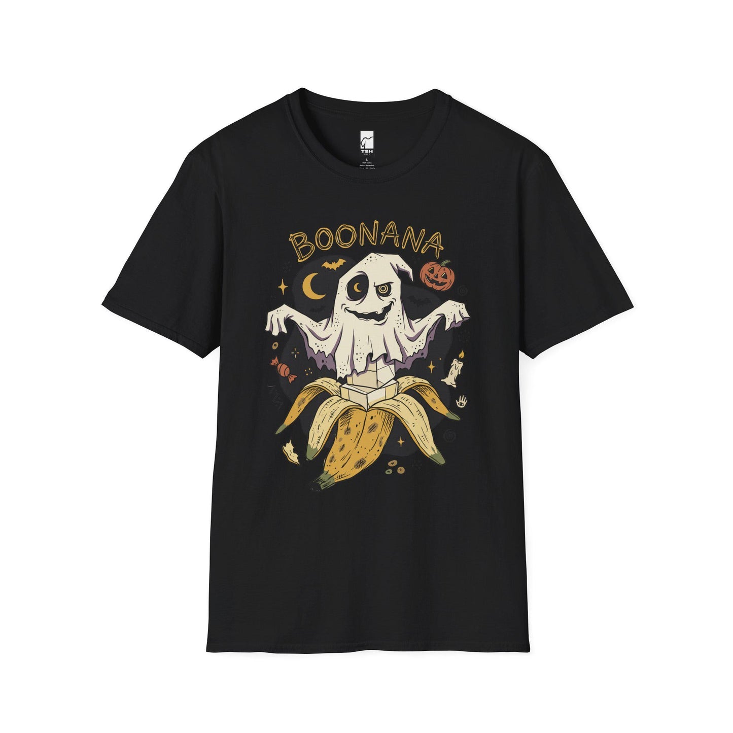 Funny Ghost Banana Shirt | Boonana Halloween T Shirt | Cute Spooky Pun Tee | Pumpkin Moon Graphic Tee | Vintage Halloween Tee | Unisex Gift