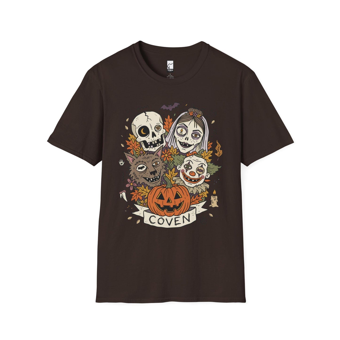 Vintage Halloween Shirt | Skull Werewolf T Shirt | Creepy Clown Witch Tee | Pumpkin Coven Graphic Tee | Retro Horror Tee | Unisex Gift