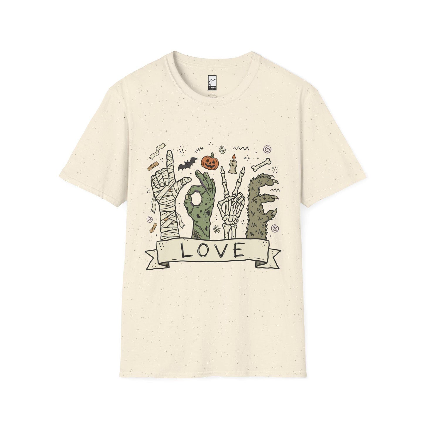 Halloween Love Shirt | Monster Hands T Shirt | Spooky Skeleton Hand Tee | Zombie Mummy Graphic Tee | Cute Creepy Fall Tee | Unisex Gift