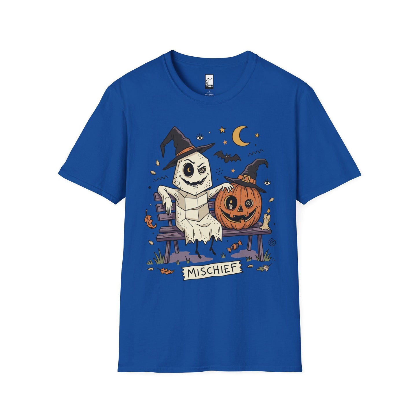 Cute Ghost Pumpkin Shirt | Witch Hat Halloween T Shirt | Spooky Season Graphic Tee | Best Friends Fall Tee | Retro Spooky Tee | Unisex Gift