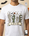 Halloween Love Shirt | Monster Hands T Shirt | Spooky Skeleton Hand Tee | Zombie Mummy Graphic Tee | Cute Creepy Fall Tee | Unisex Gift