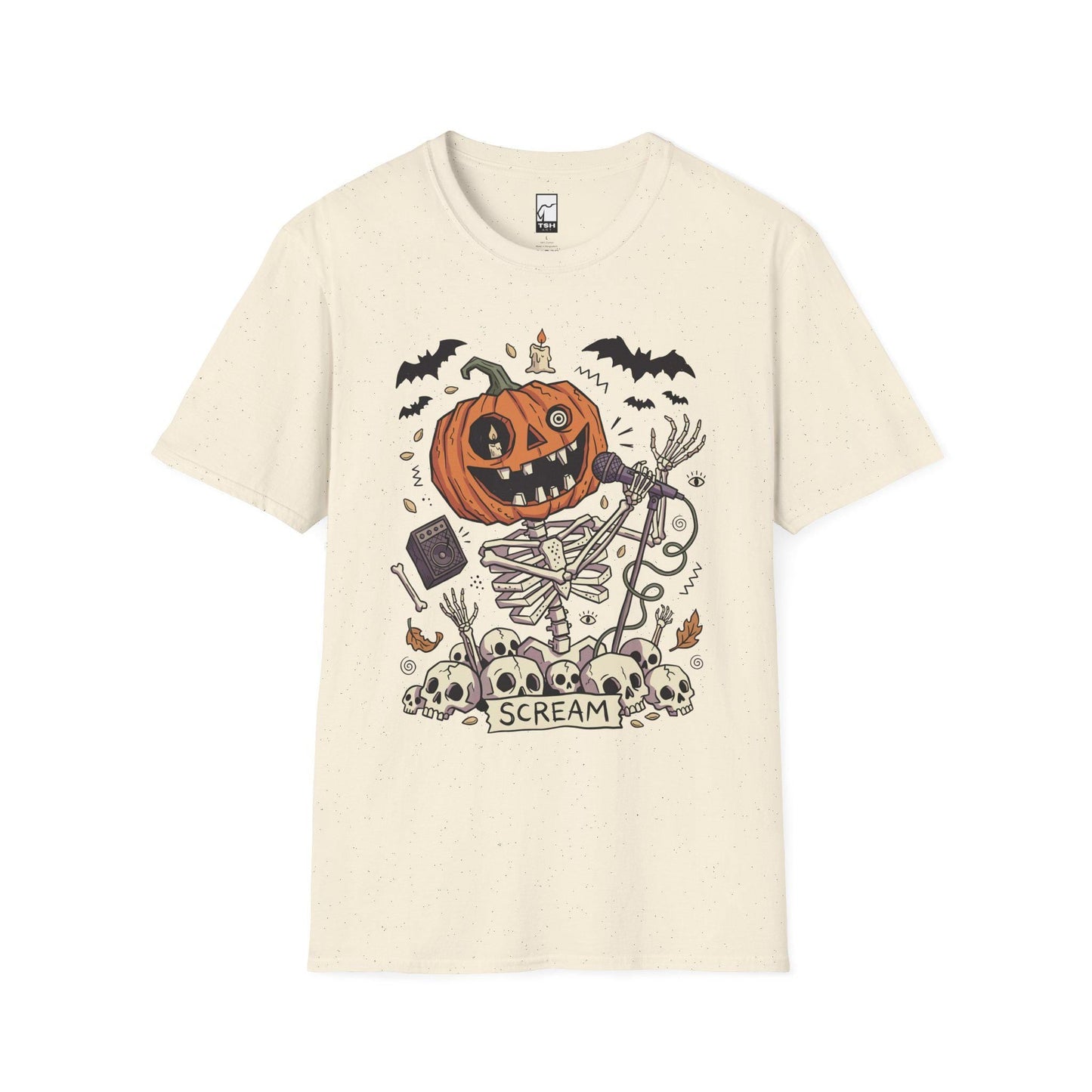 Jack-O'-Lantern Skeleton Halloween T-Shirt | Pumpkin Horror Tee