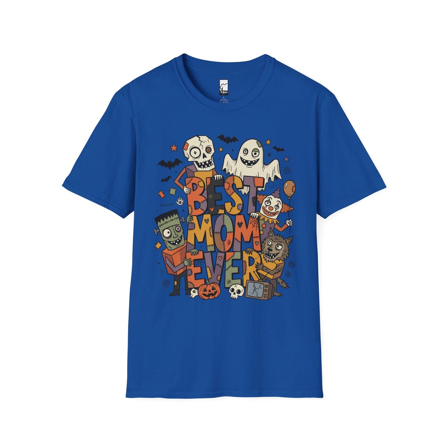 Best Mom Ever Halloween Shirt | Spooky Mama T Shirt | Cute Monster Graphic Tee | Horror Mom Fall Top | Retro Spooky Clothes | Unisex Gift