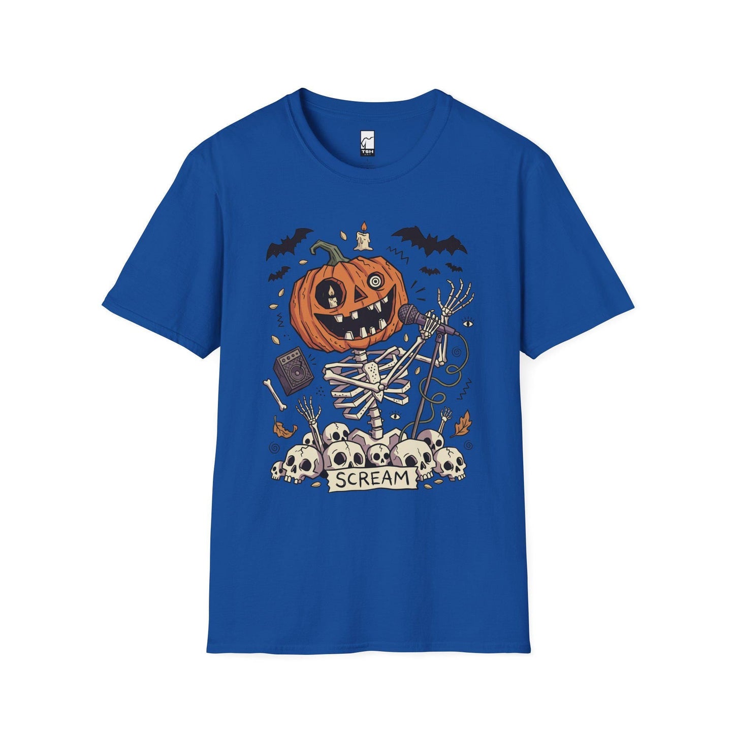 Jack-O'-Lantern Skeleton Halloween T-Shirt | Pumpkin Horror Tee